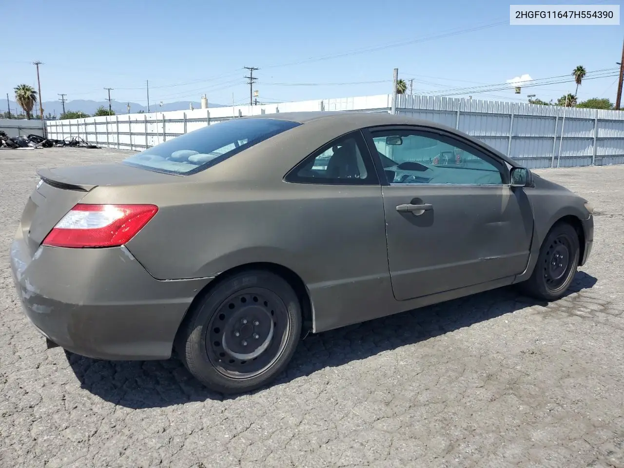 2007 Honda Civic Lx VIN: 2HGFG11647H554390 Lot: 57299725