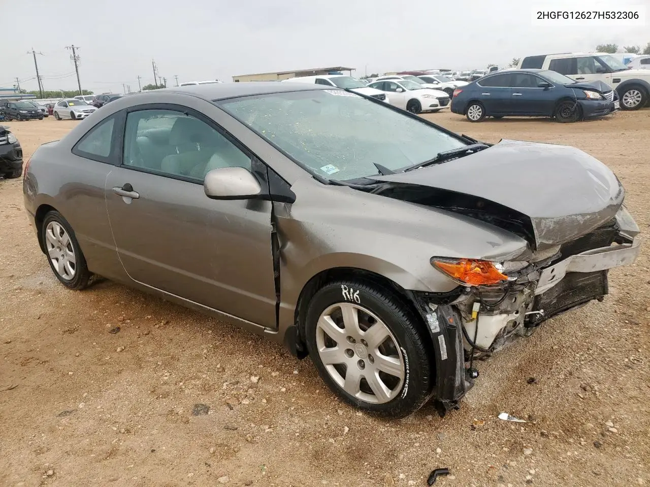 2007 Honda Civic Lx VIN: 2HGFG12627H532306 Lot: 62662065