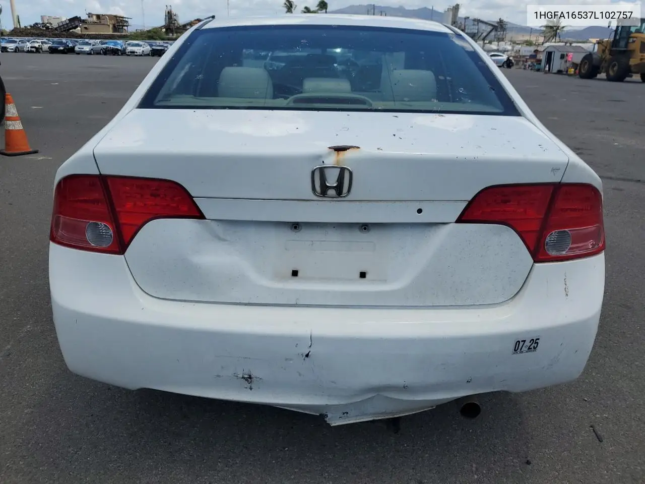 2007 Honda Civic Lx VIN: 1HGFA16537L102757 Lot: 62793625