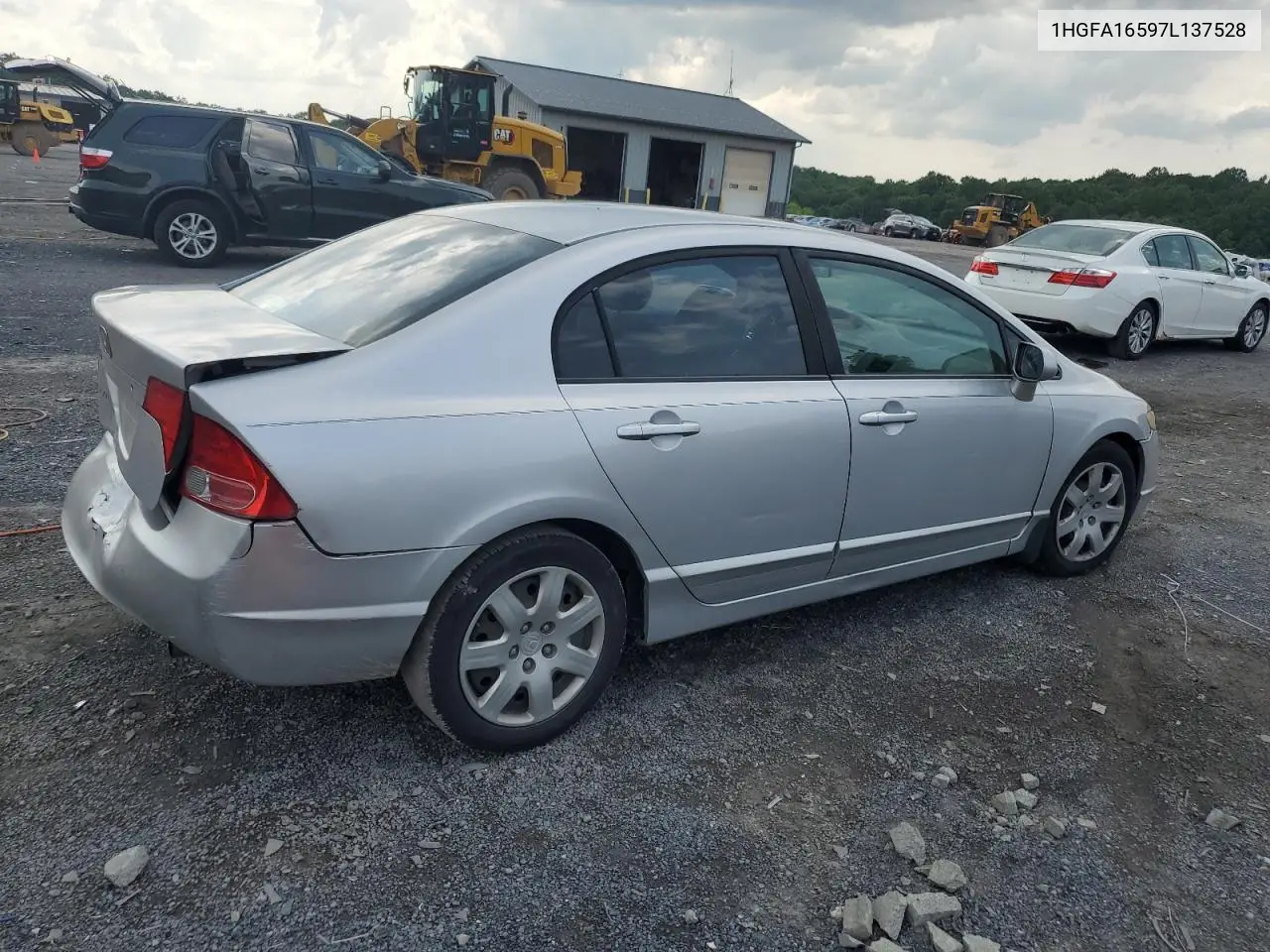 2007 Honda Civic Lx VIN: 1HGFA16597L137528 Lot: 62917795