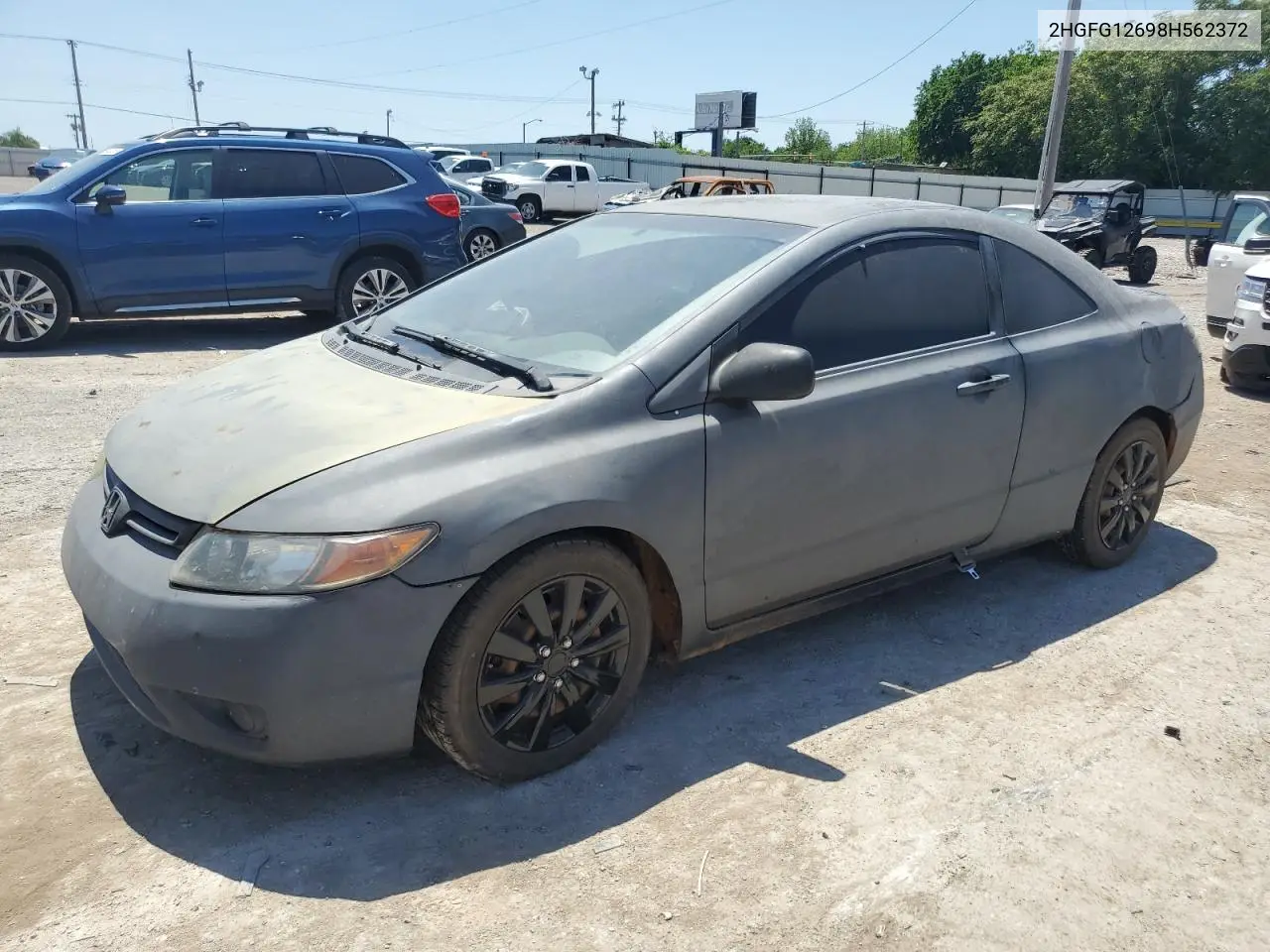 2008 Honda Civic Lx VIN: 2HGFG12698H562372 Lot: 55531105