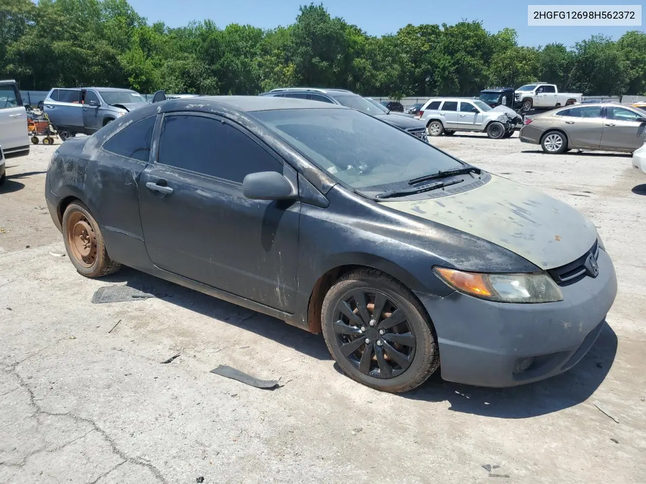 2008 Honda Civic Lx VIN: 2HGFG12698H562372 Lot: 55531105