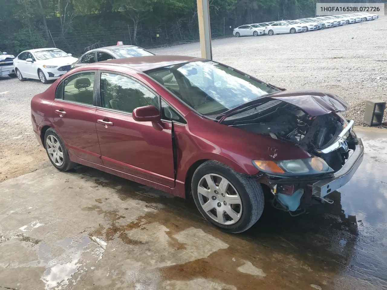 2008 Honda Civic Lx VIN: 1HGFA16538L072726 Lot: 57029435