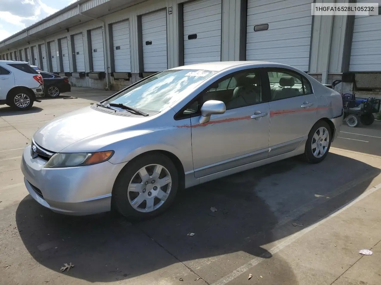 2008 Honda Civic Lx VIN: 1HGFA16528L105232 Lot: 57134095
