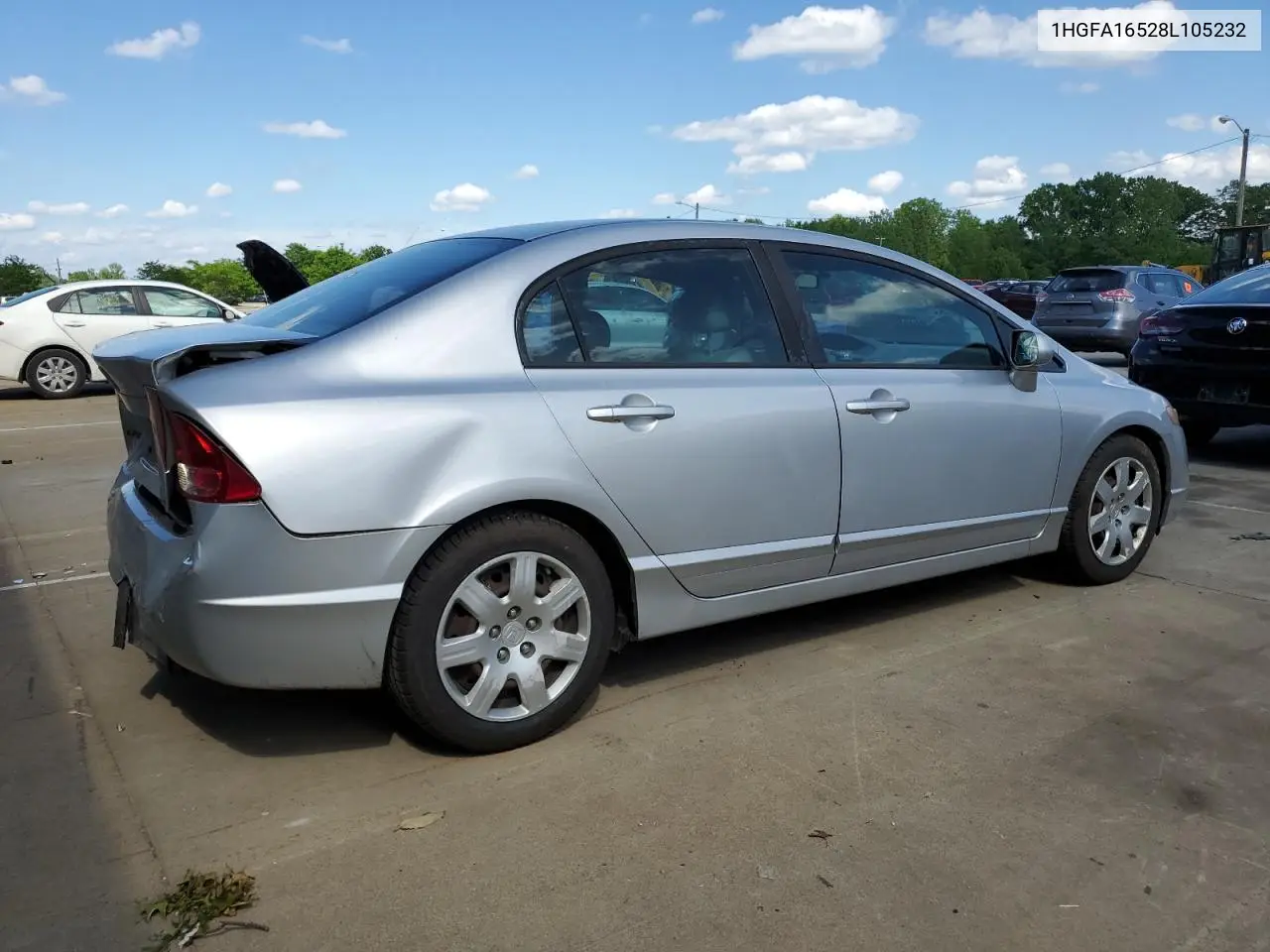 2008 Honda Civic Lx VIN: 1HGFA16528L105232 Lot: 57134095