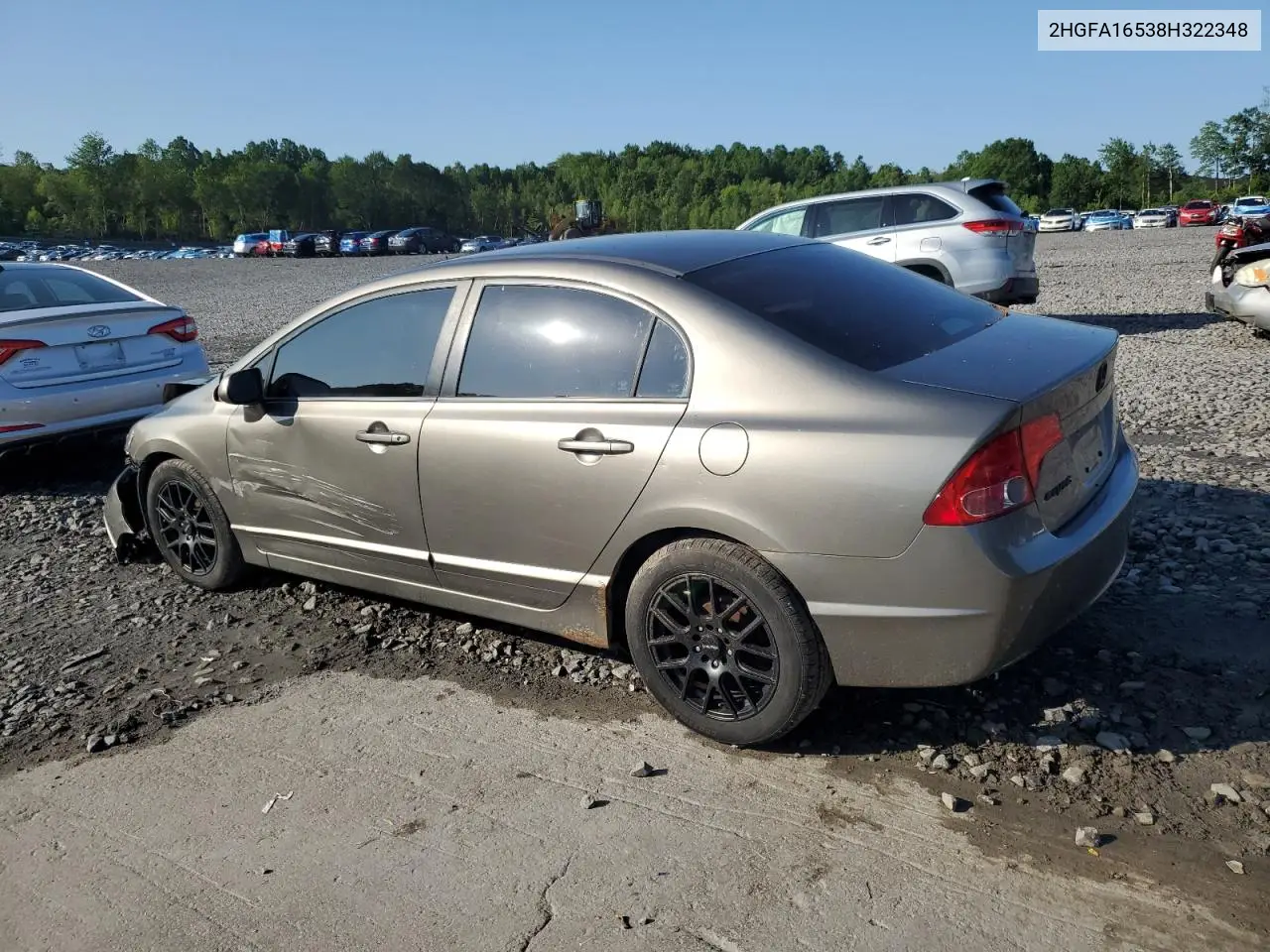 2008 Honda Civic Lx VIN: 2HGFA16538H322348 Lot: 61796975