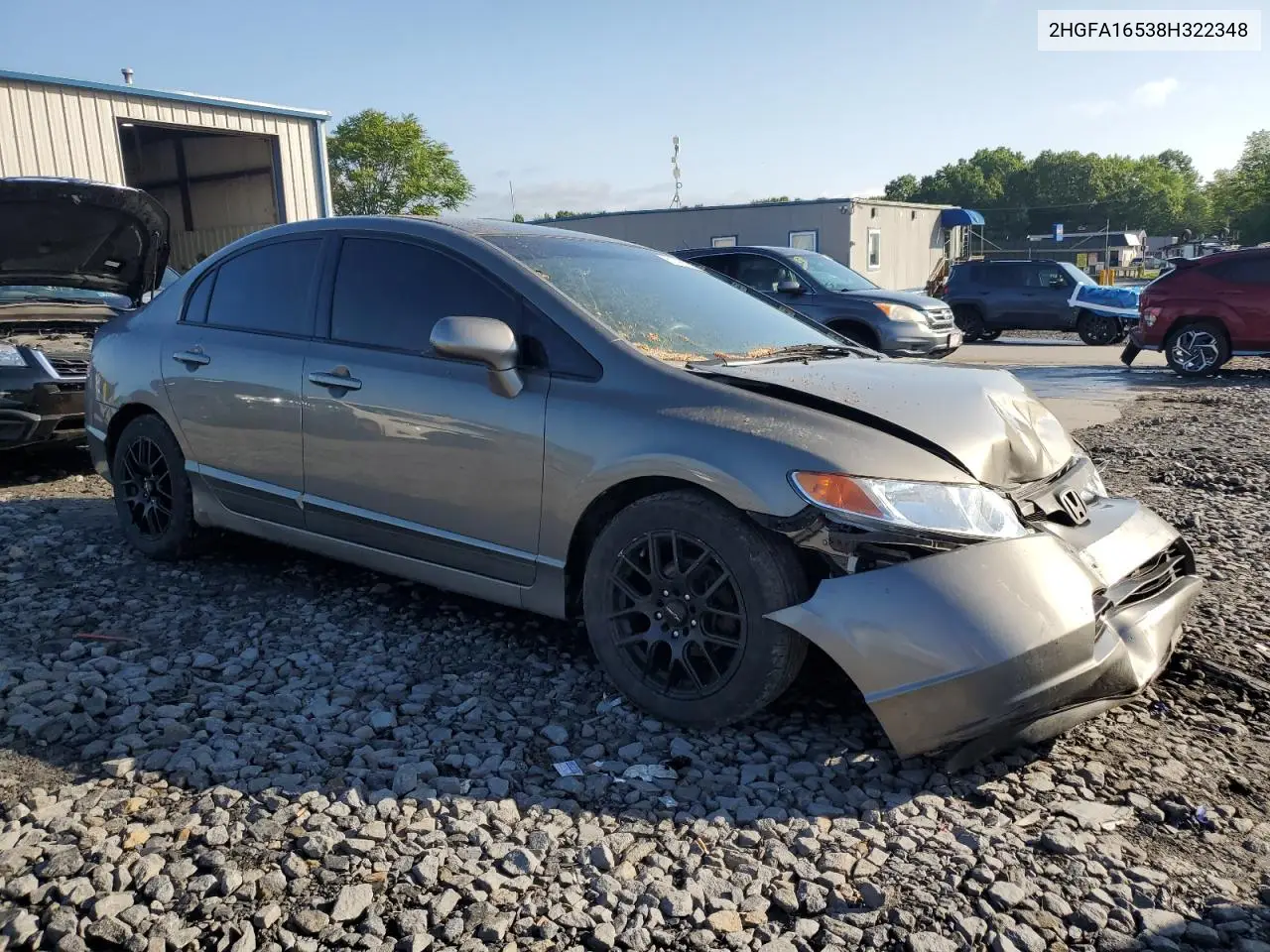2008 Honda Civic Lx VIN: 2HGFA16538H322348 Lot: 61796975
