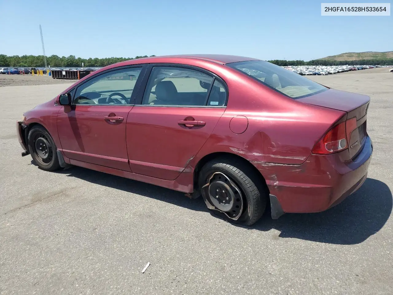 2008 Honda Civic Lx VIN: 2HGFA16528H533654 Lot: 62166135