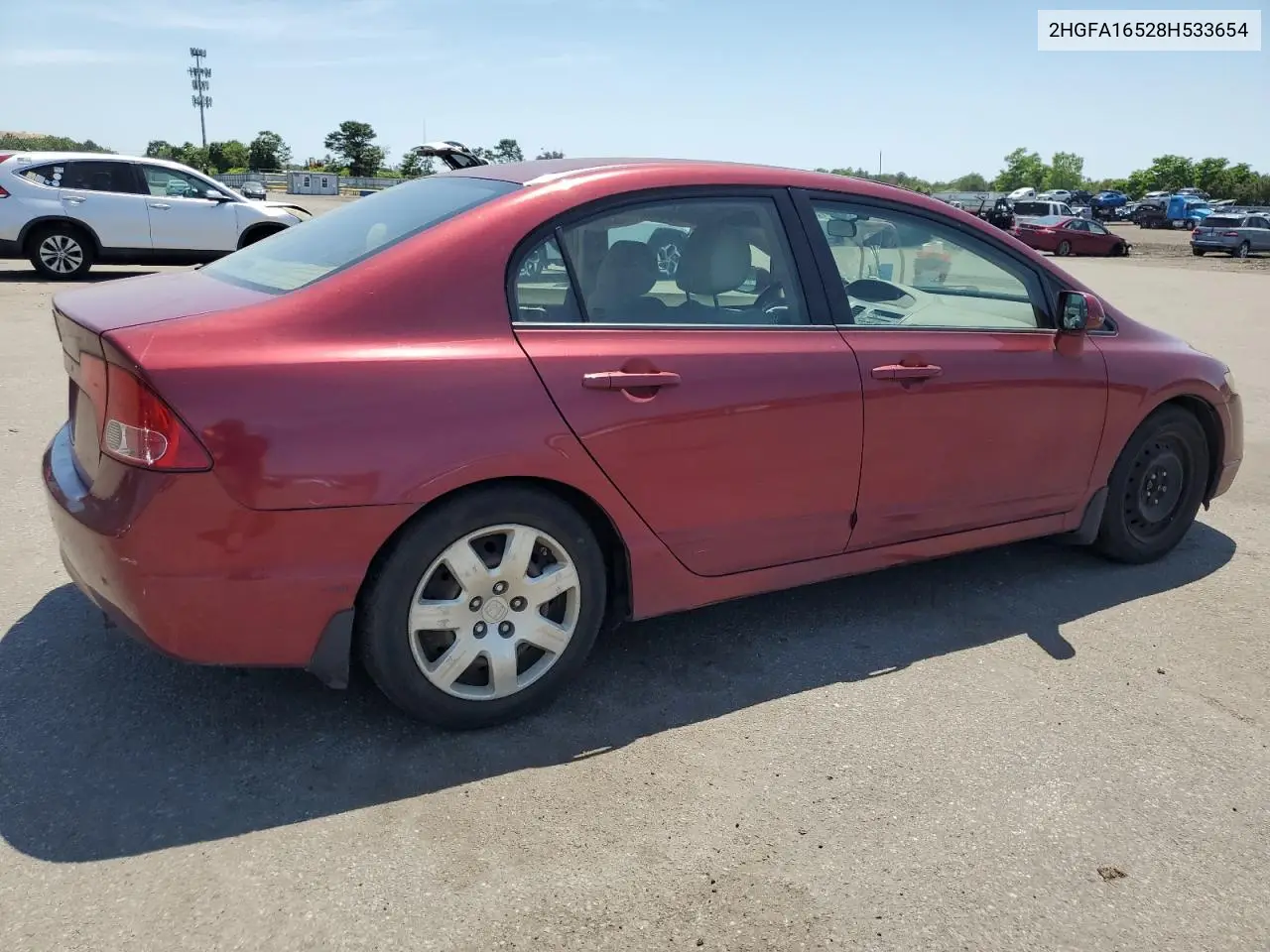2008 Honda Civic Lx VIN: 2HGFA16528H533654 Lot: 62166135