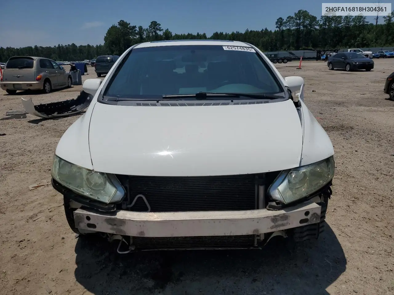 2008 Honda Civic Ex VIN: 2HGFA16818H304361 Lot: 62574835