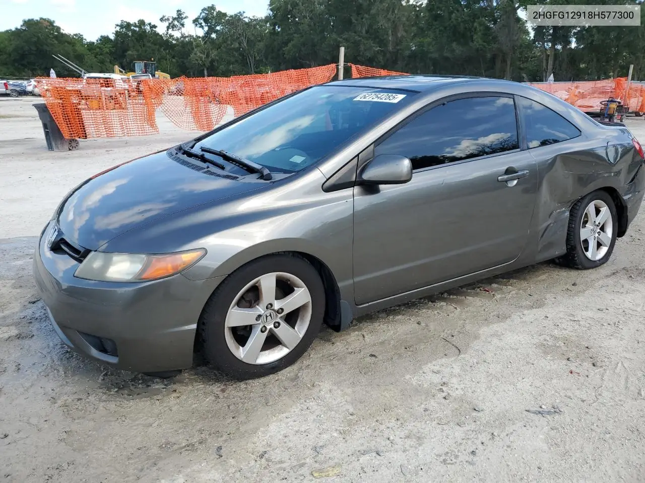2008 Honda Civic Exl VIN: 2HGFG12918H577300 Lot: 62754285