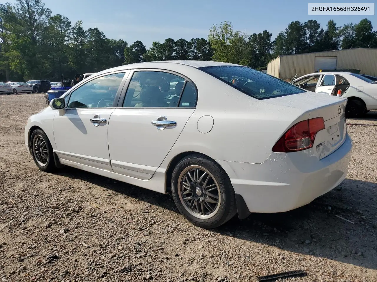 2008 Honda Civic Lx VIN: 2HGFA16568H326491 Lot: 63032955