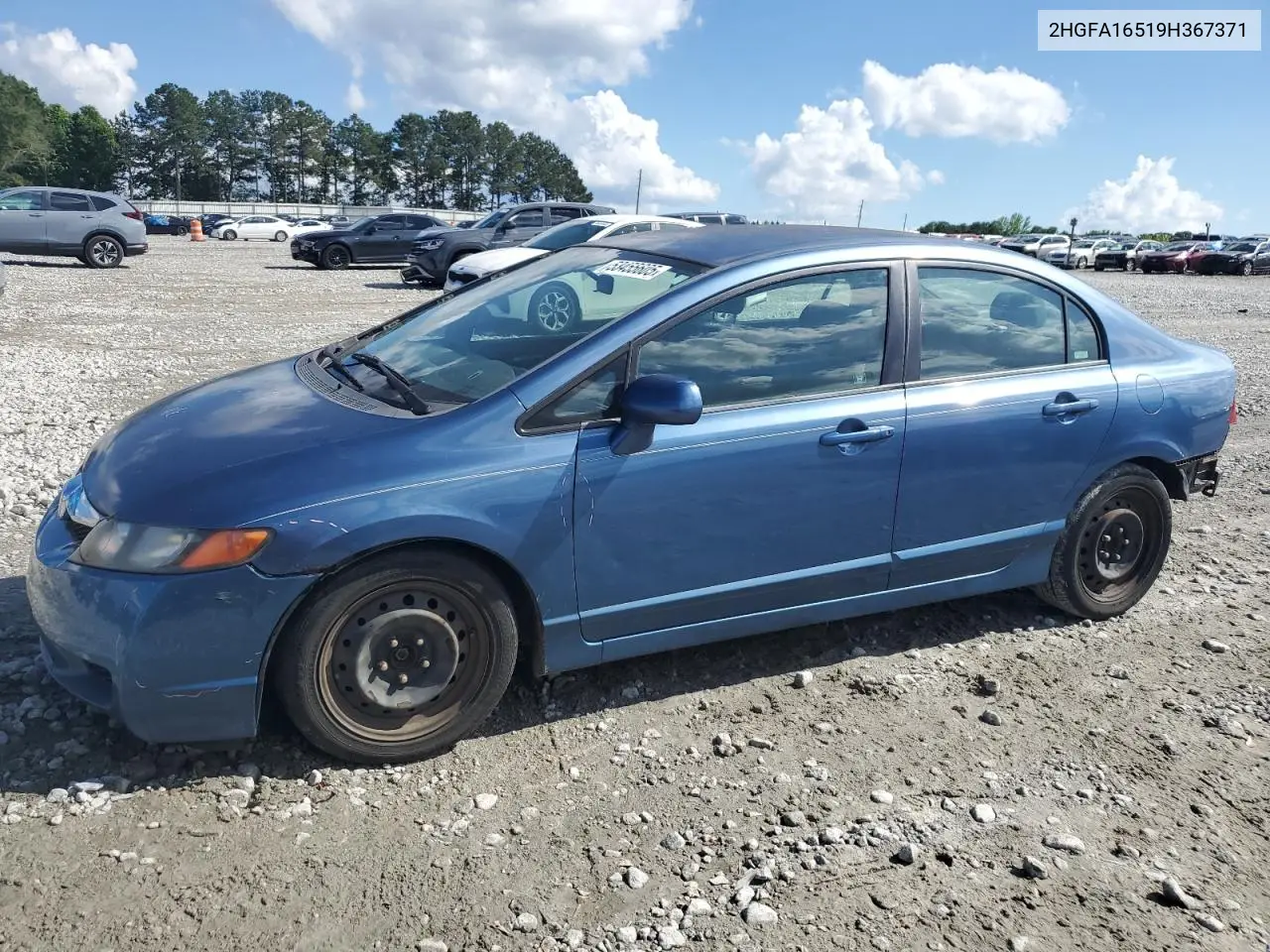 2009 Honda Civic Lx VIN: 2HGFA16519H367371 Lot: 53455605