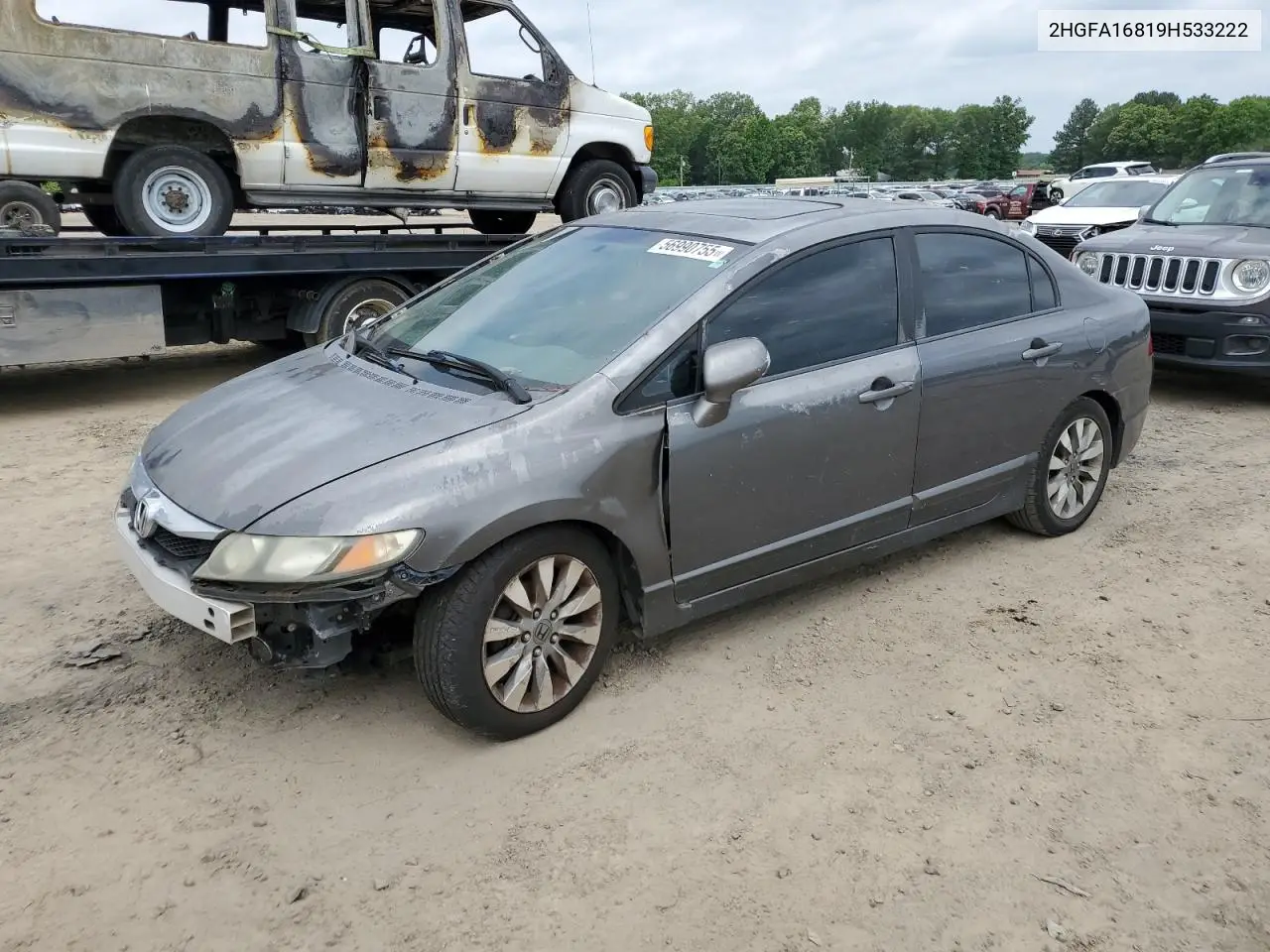 2009 Honda Civic Ex VIN: 2HGFA16819H533222 Lot: 56990755