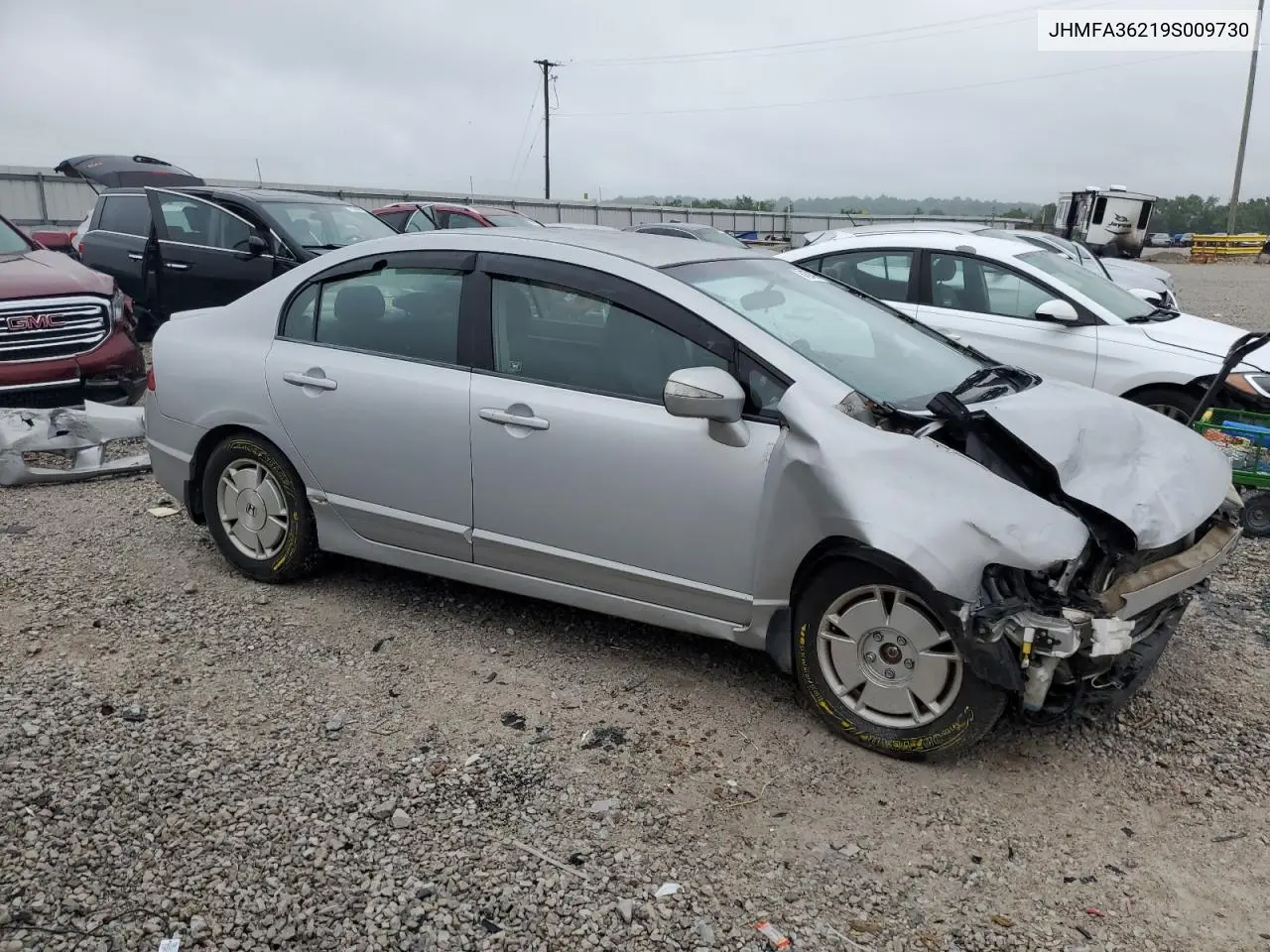 2009 Honda Civic Hybrid VIN: JHMFA36219S009730 Lot: 61024875