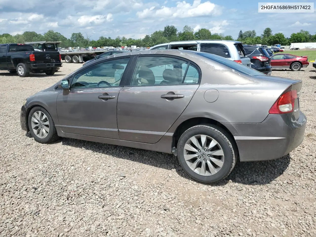 2009 Honda Civic Ex VIN: 2HGFA16869H517422 Lot: 61356675