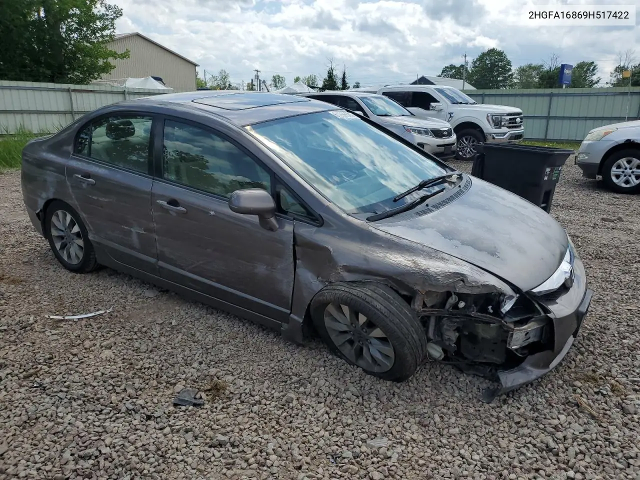 2009 Honda Civic Ex VIN: 2HGFA16869H517422 Lot: 61356675
