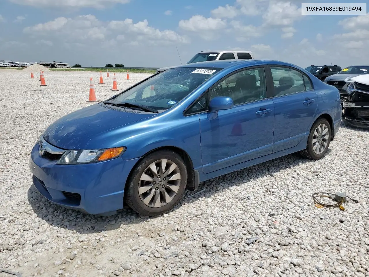 2009 Honda Civic Ex VIN: 19XFA16839E019494 Lot: 62151915