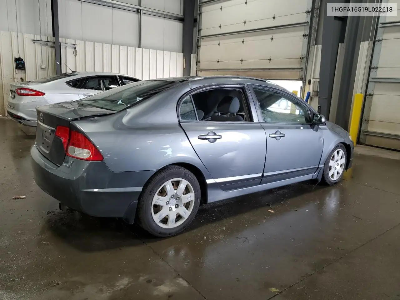 2009 Honda Civic Lx VIN: 1HGFA16519L022618 Lot: 62232045