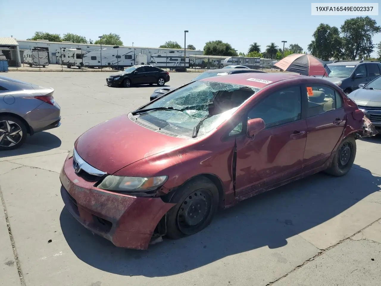 2009 Honda Civic Lx VIN: 19XFA16549E002337 Lot: 62696165