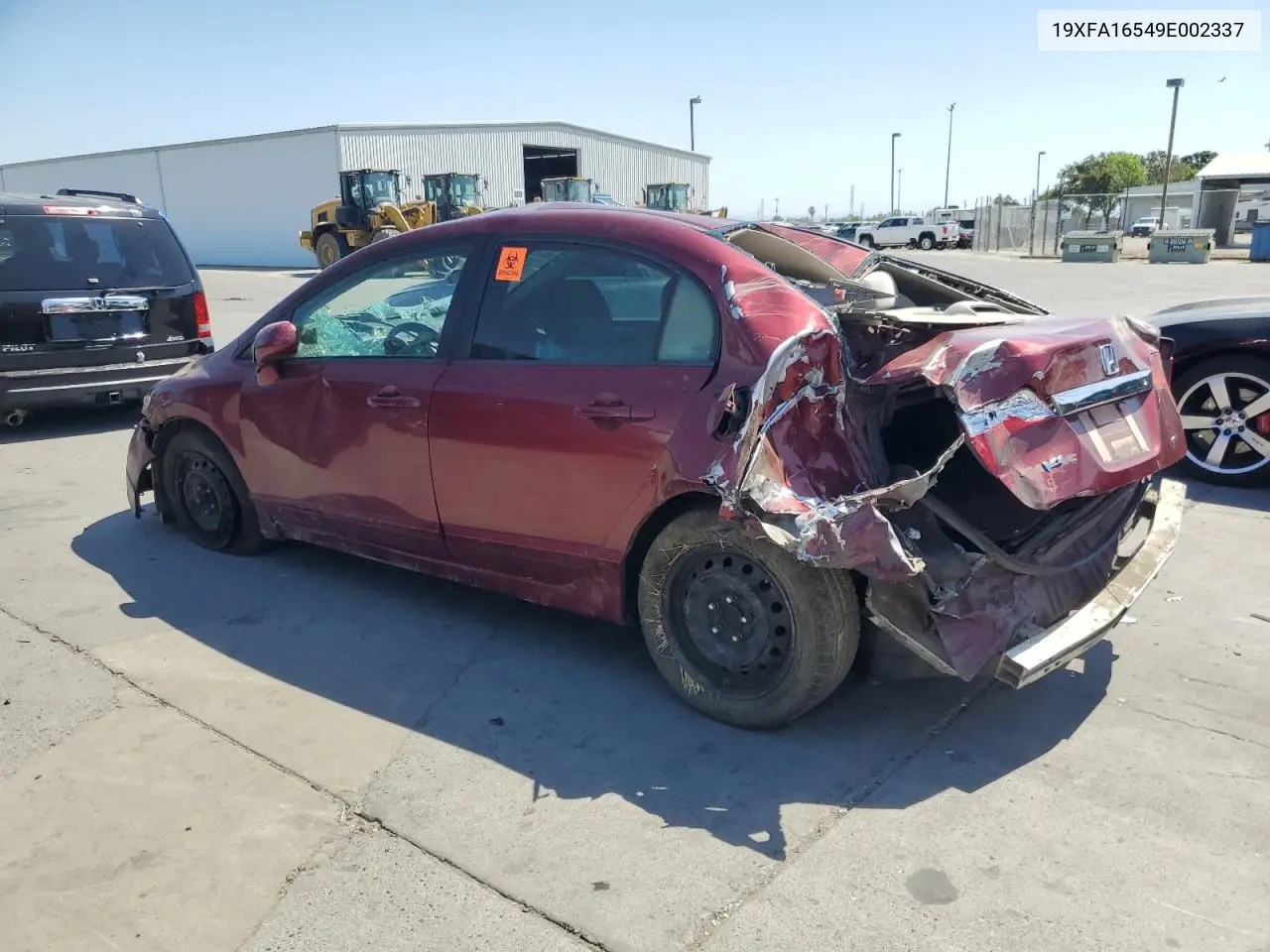 2009 Honda Civic Lx VIN: 19XFA16549E002337 Lot: 62696165