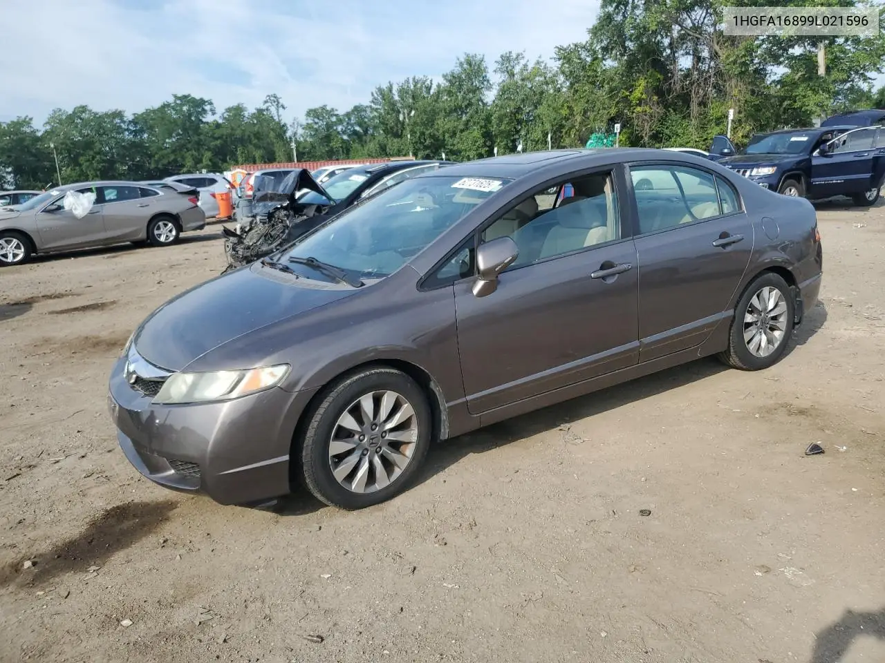 2009 Honda Civic Ex VIN: 1HGFA16899L021596 Lot: 62731625