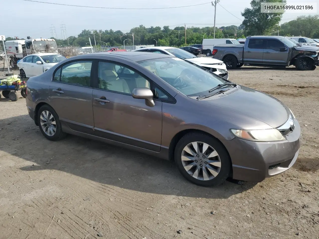 2009 Honda Civic Ex VIN: 1HGFA16899L021596 Lot: 62731625