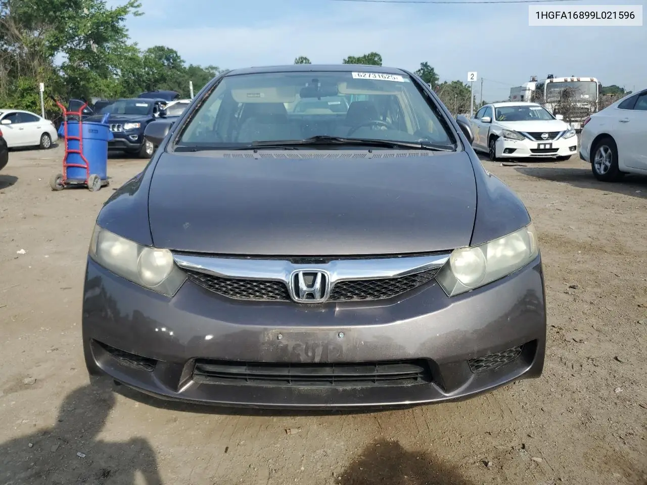 2009 Honda Civic Ex VIN: 1HGFA16899L021596 Lot: 62731625