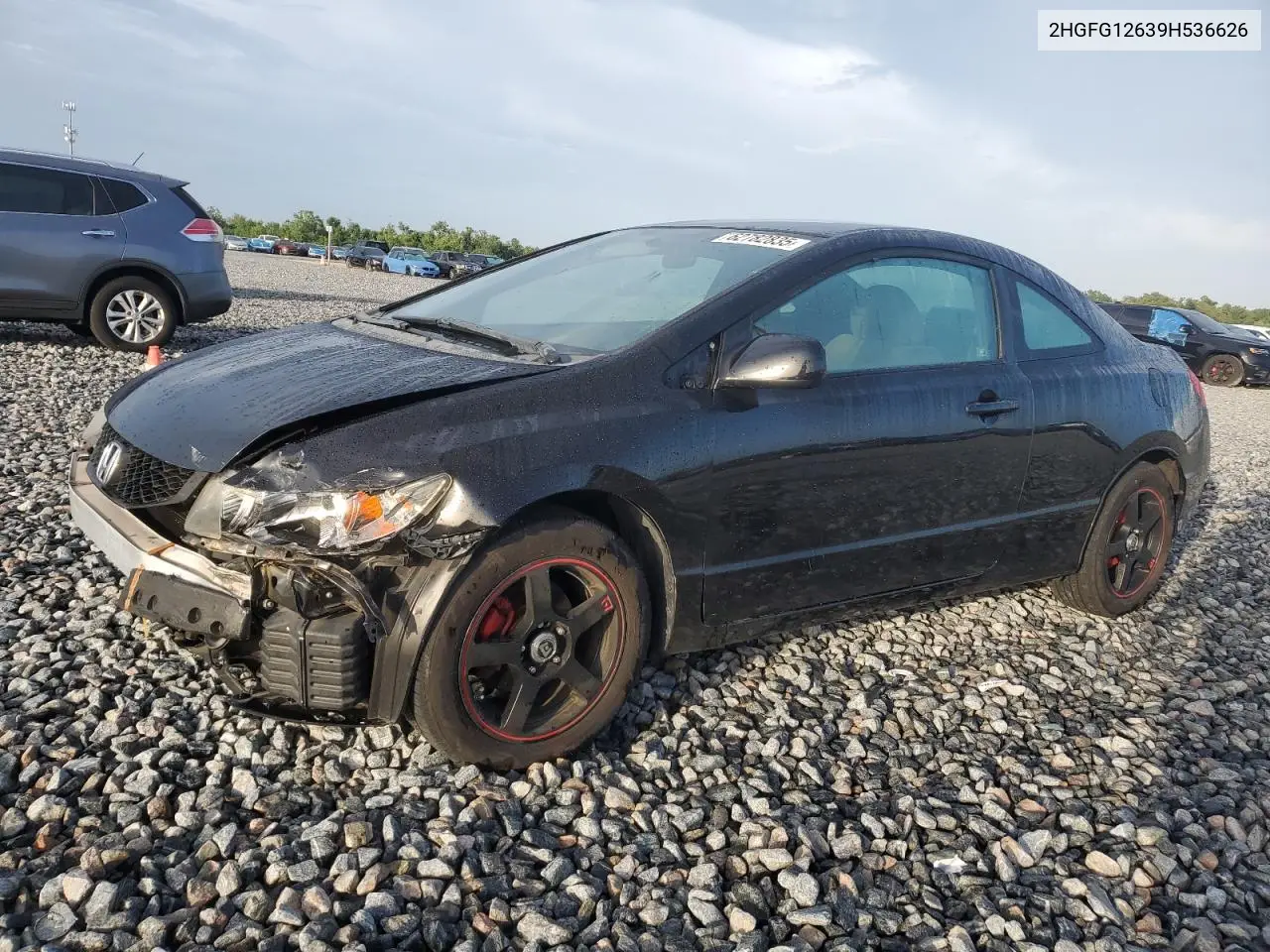 2009 Honda Civic Lx VIN: 2HGFG12639H536626 Lot: 62782835