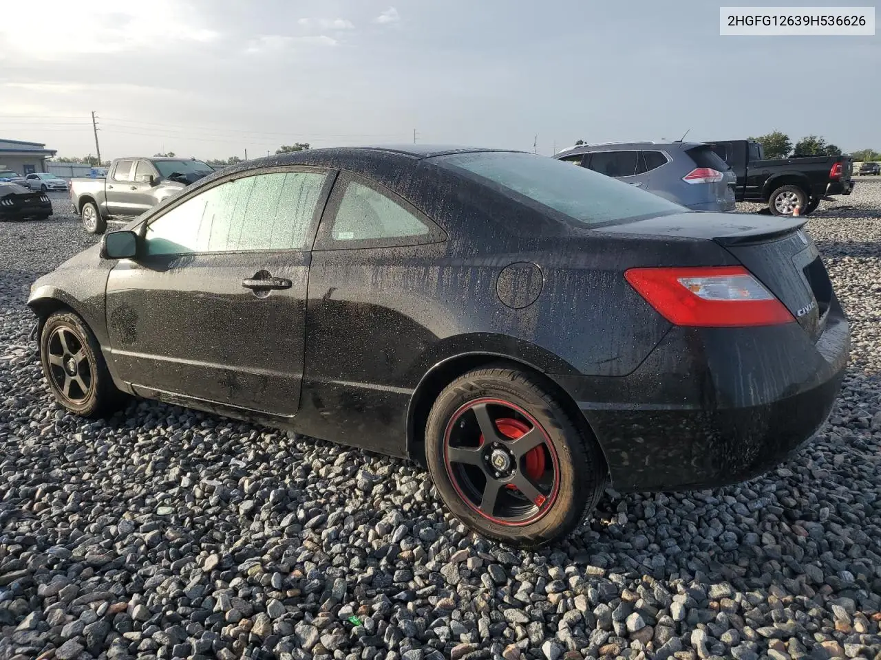 2009 Honda Civic Lx VIN: 2HGFG12639H536626 Lot: 62782835