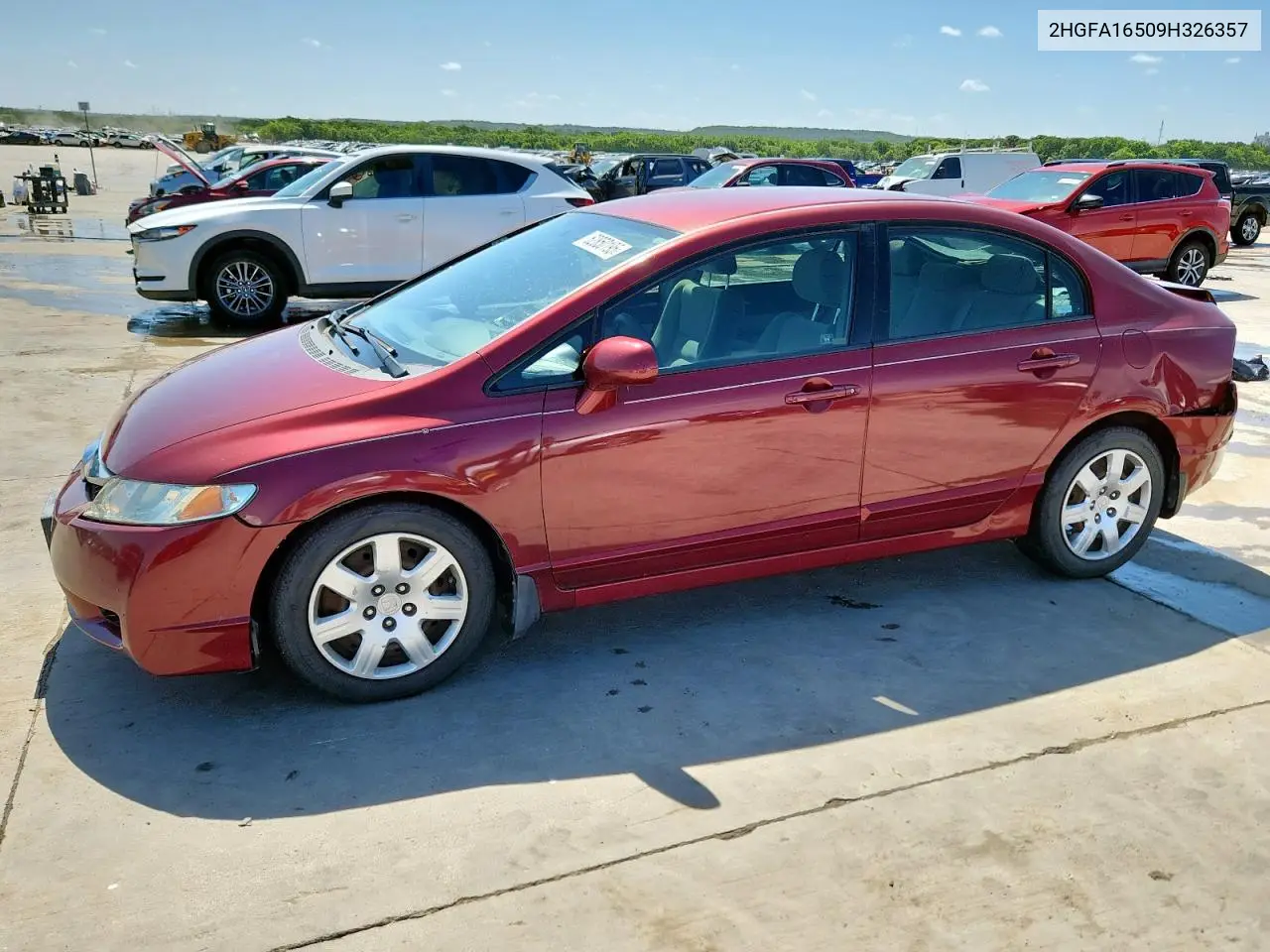 2009 Honda Civic Lx VIN: 2HGFA16509H326357 Lot: 62850195