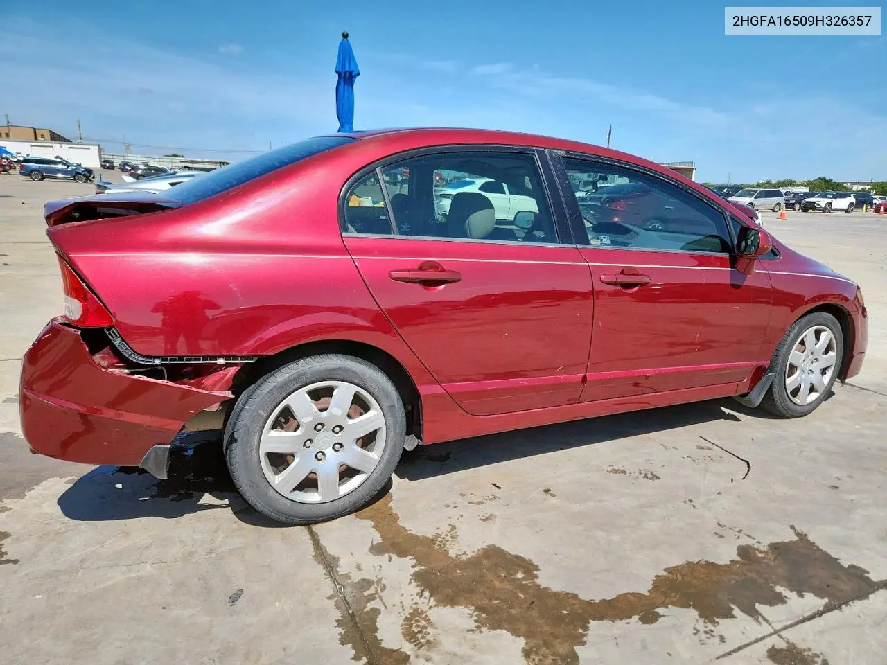 2009 Honda Civic Lx VIN: 2HGFA16509H326357 Lot: 62850195