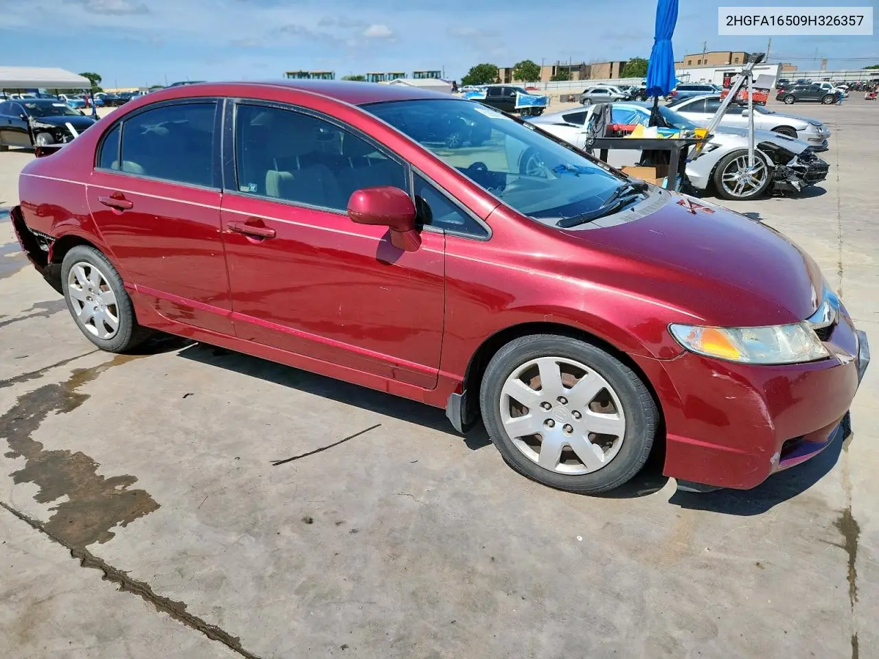 2009 Honda Civic Lx VIN: 2HGFA16509H326357 Lot: 62850195