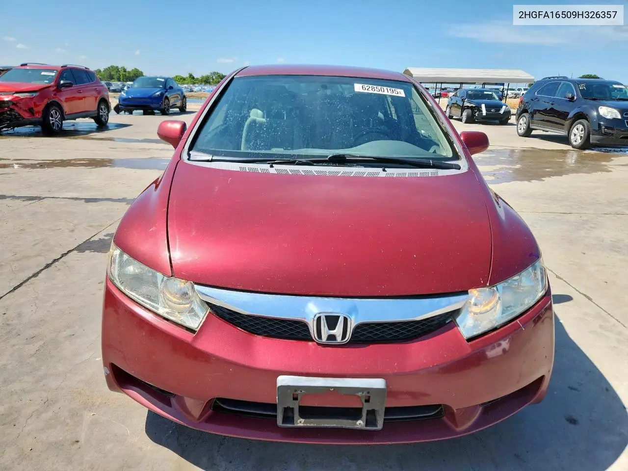 2009 Honda Civic Lx VIN: 2HGFA16509H326357 Lot: 62850195