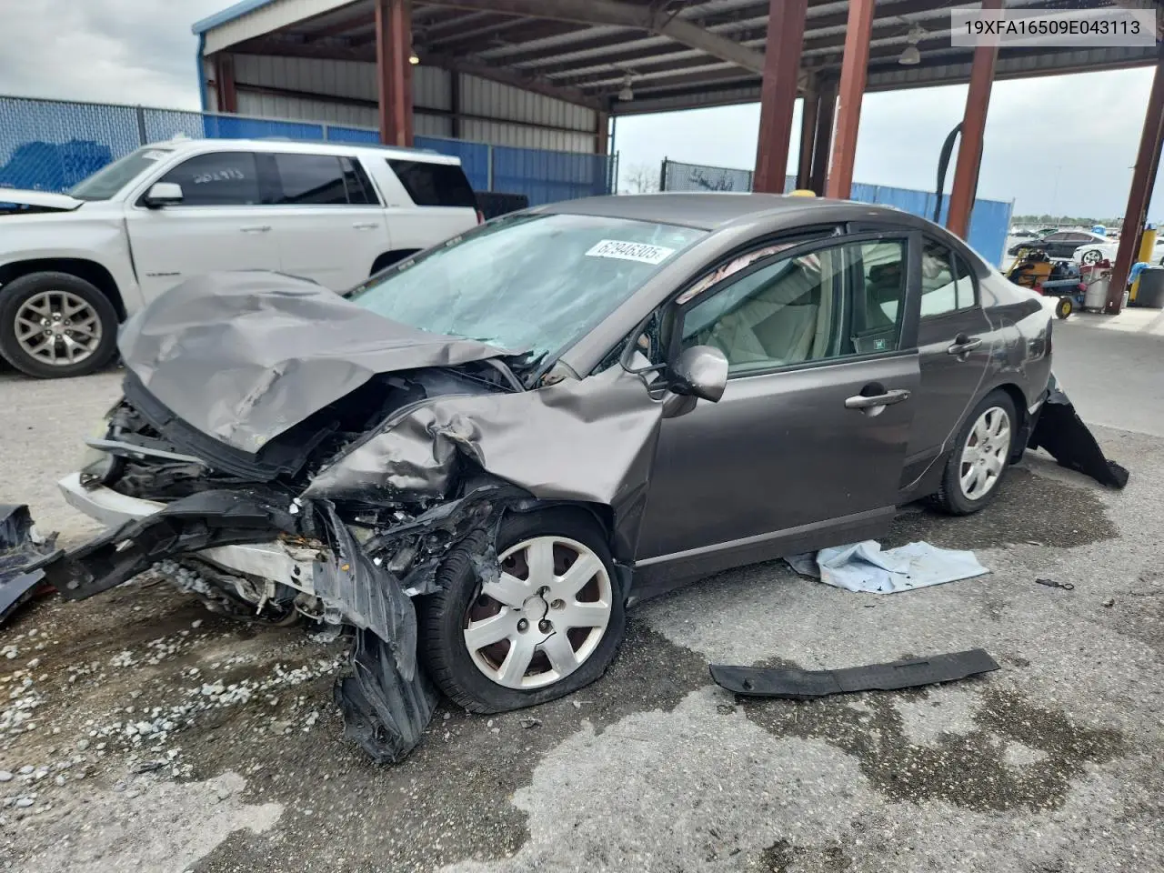2009 Honda Civic Lx VIN: 19XFA16509E043113 Lot: 62946305