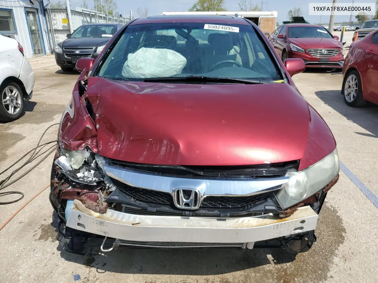 2010 Honda Civic Ex VIN: 19XFA1F8XAE000445 Lot: 55024095