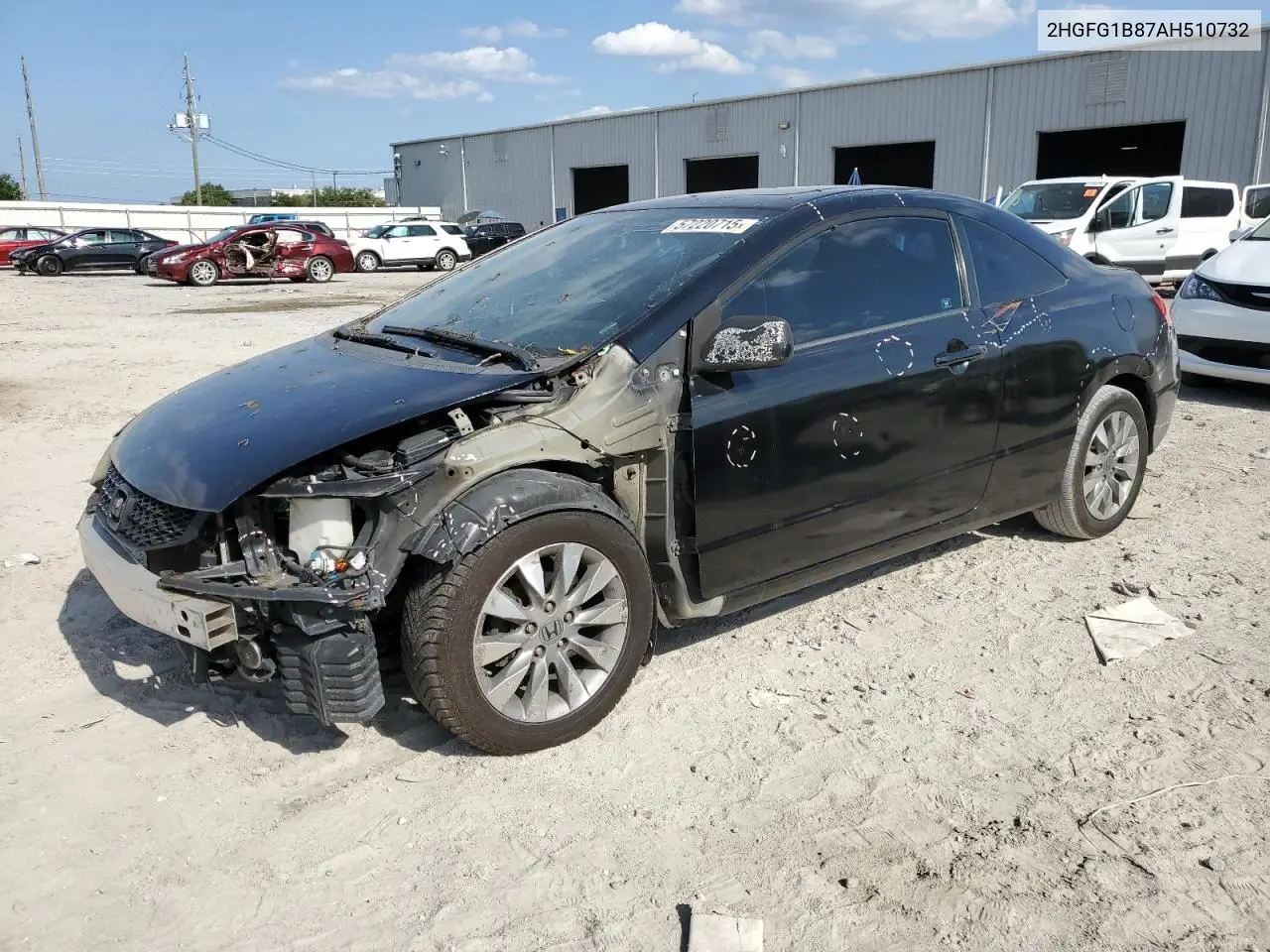 2010 Honda Civic Ex VIN: 2HGFG1B87AH510732 Lot: 57220715