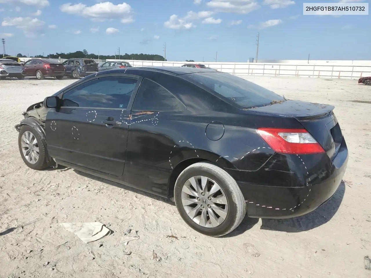 2010 Honda Civic Ex VIN: 2HGFG1B87AH510732 Lot: 57220715