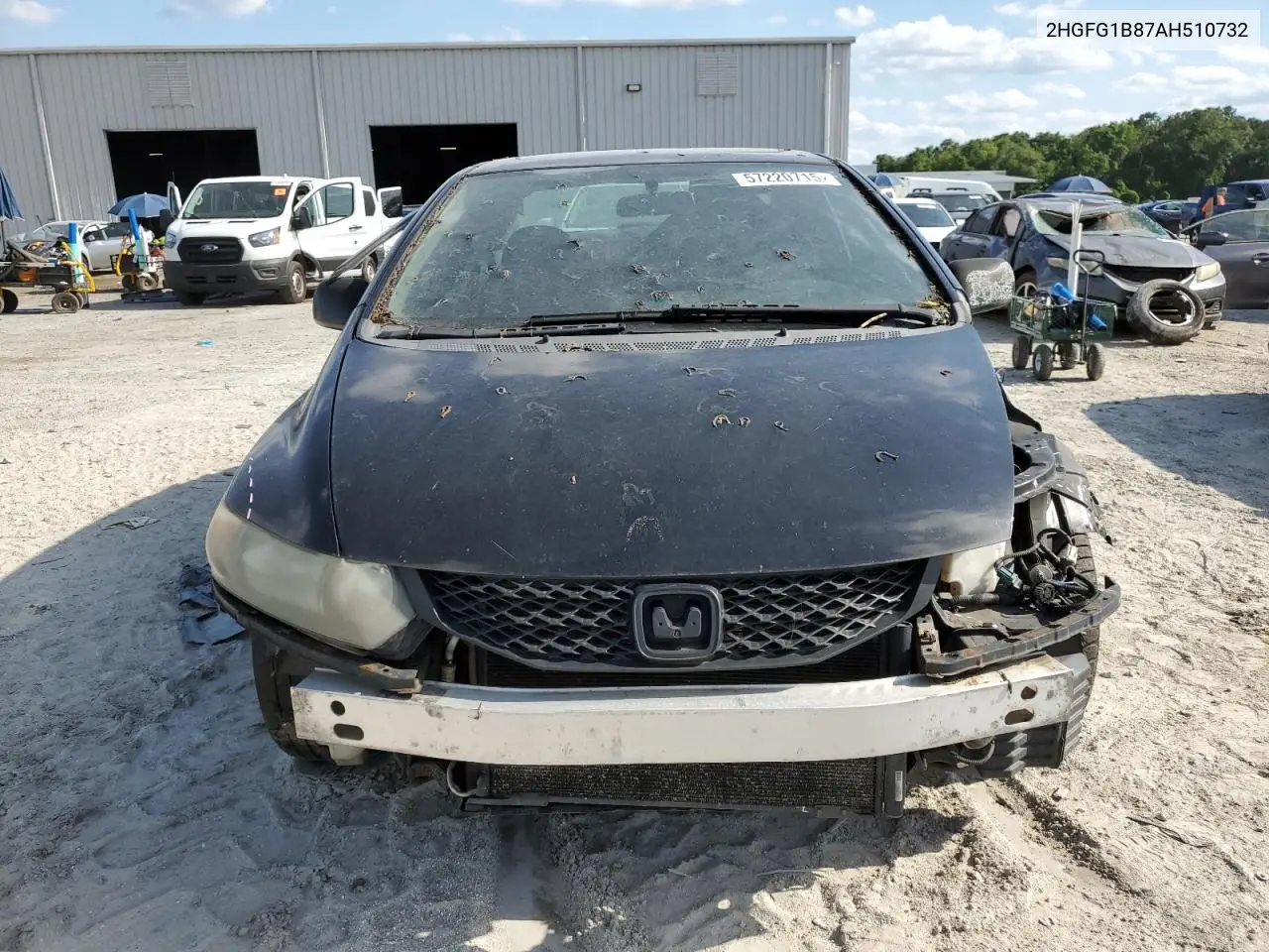 2010 Honda Civic Ex VIN: 2HGFG1B87AH510732 Lot: 57220715