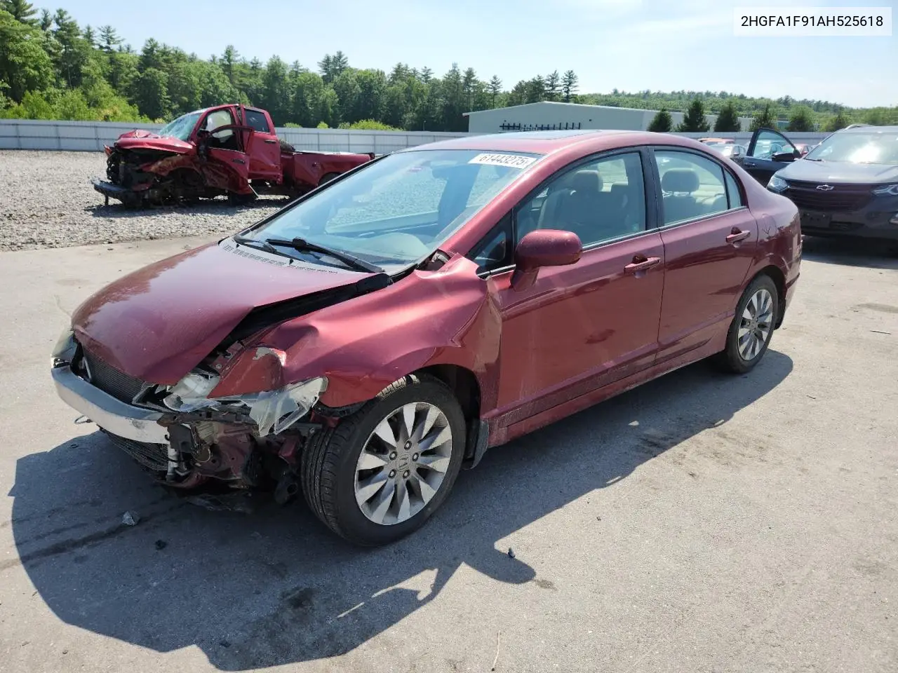 2010 Honda Civic Exl VIN: 2HGFA1F91AH525618 Lot: 61443275