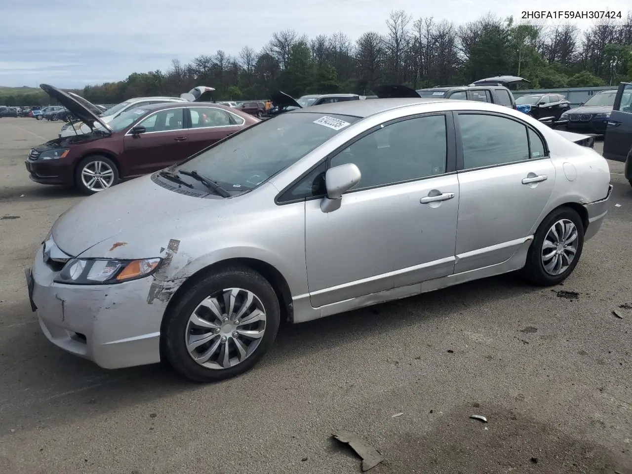 2010 Honda Civic Lx VIN: 2HGFA1F59AH307424 Lot: 62422235