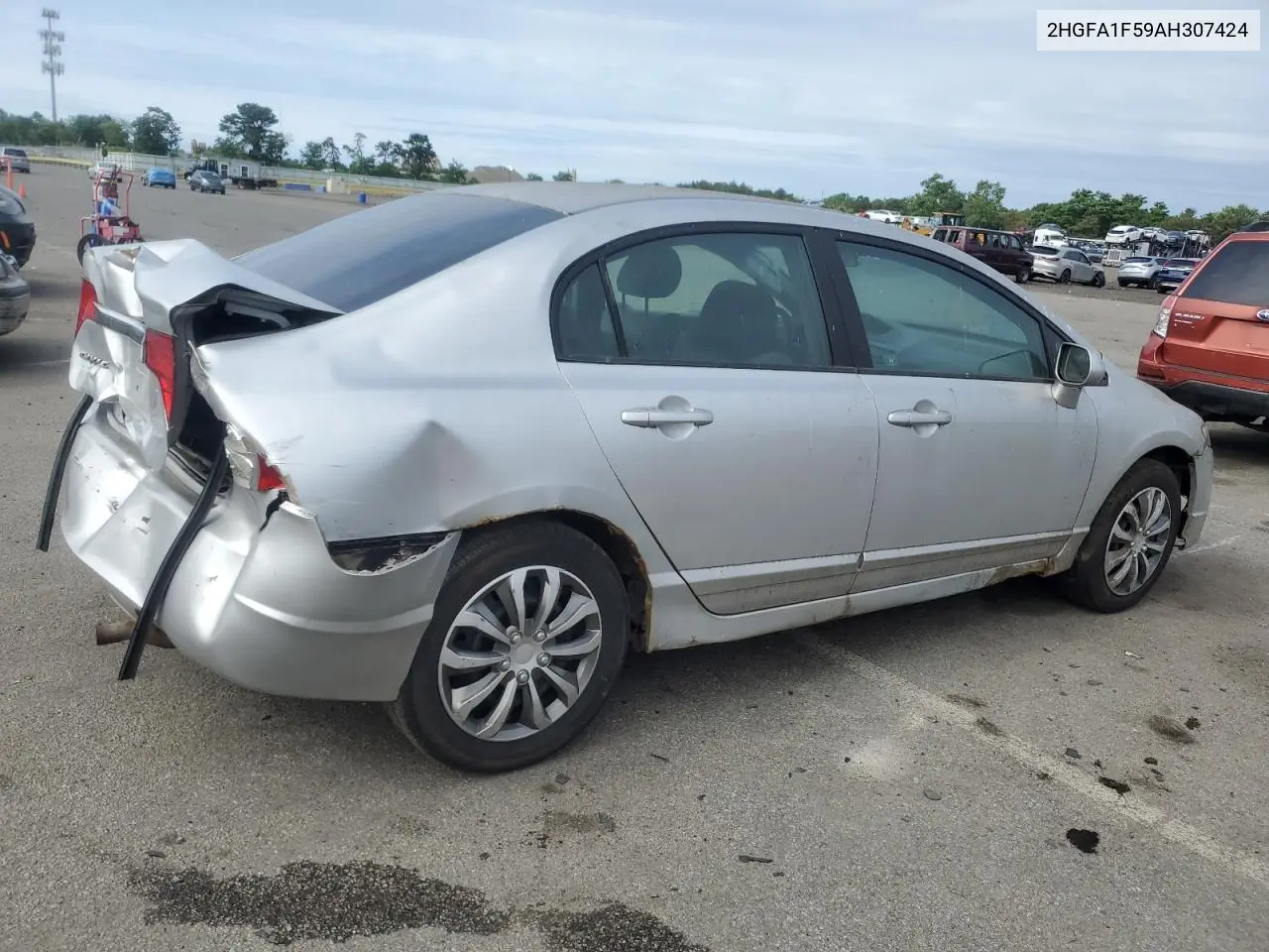 2010 Honda Civic Lx VIN: 2HGFA1F59AH307424 Lot: 62422235