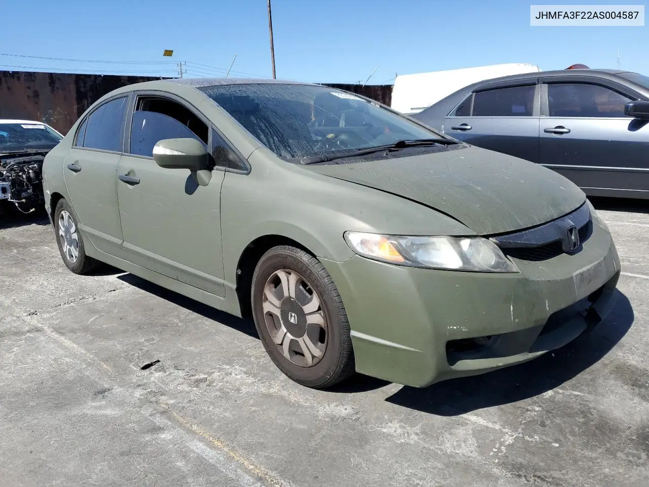 2010 Honda Civic Hybrid VIN: JHMFA3F22AS004587 Lot: 63042095