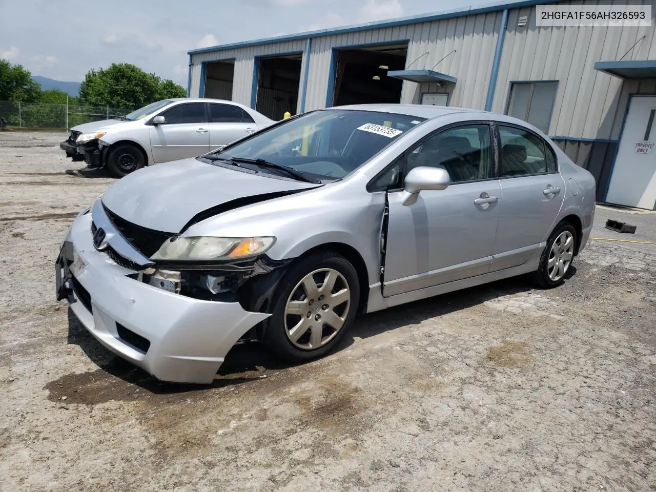 2010 Honda Civic Lx VIN: 2HGFA1F56AH326593 Lot: 63153735