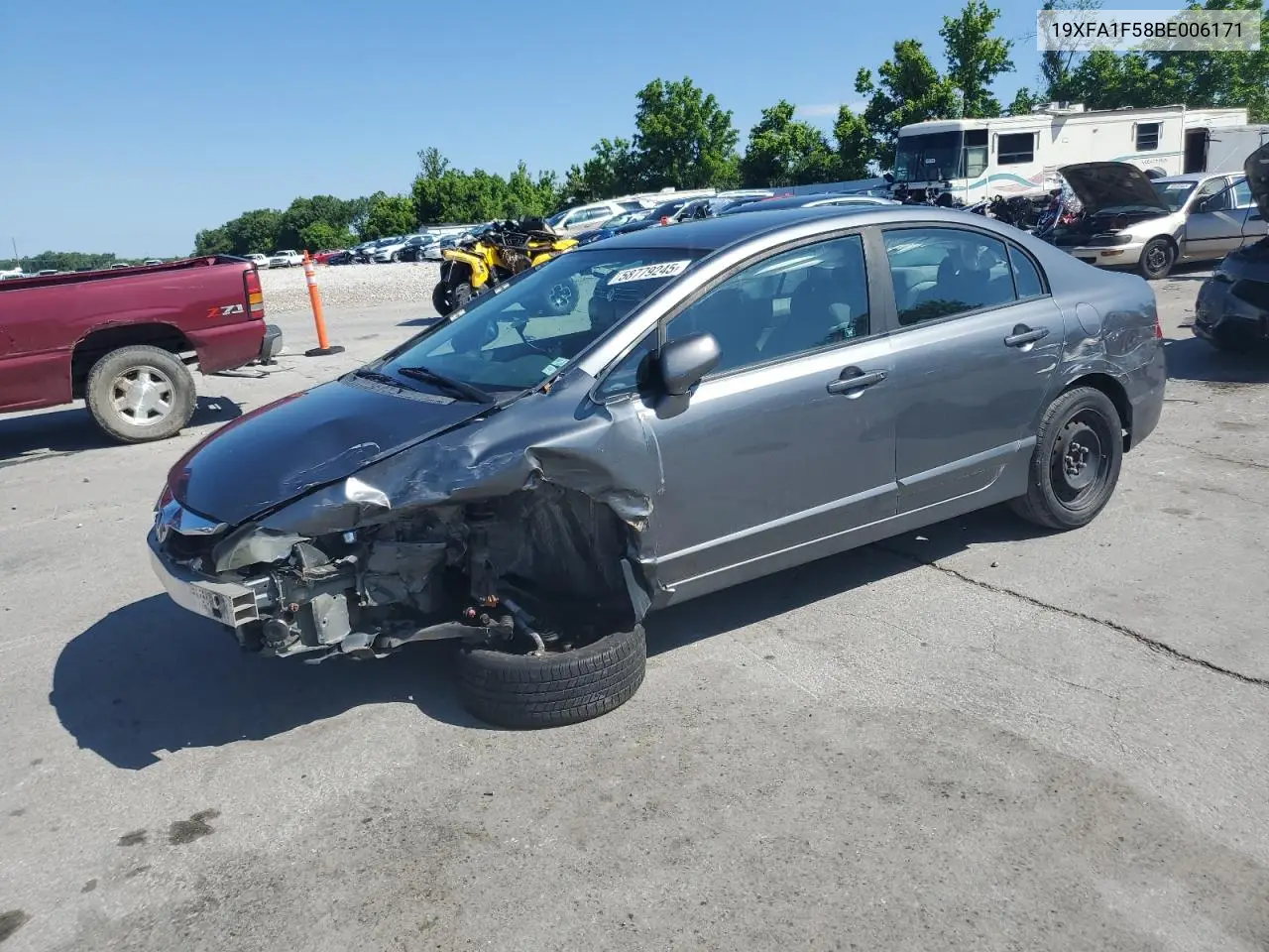 2011 Honda Civic Lx VIN: 19XFA1F58BE006171 Lot: 58779245