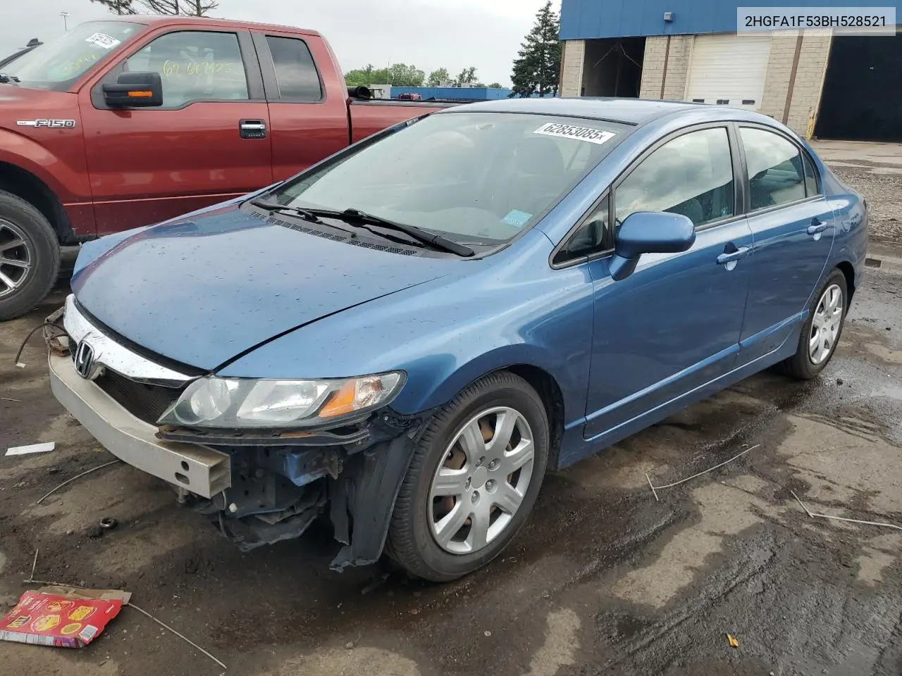 2011 Honda Civic Lx VIN: 2HGFA1F53BH528521 Lot: 62853085