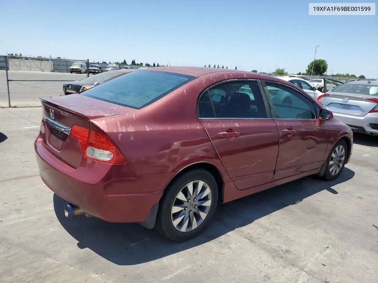 2011 Honda Civic Lx-S VIN: 19XFA1F69BE001599 Lot: 63059245