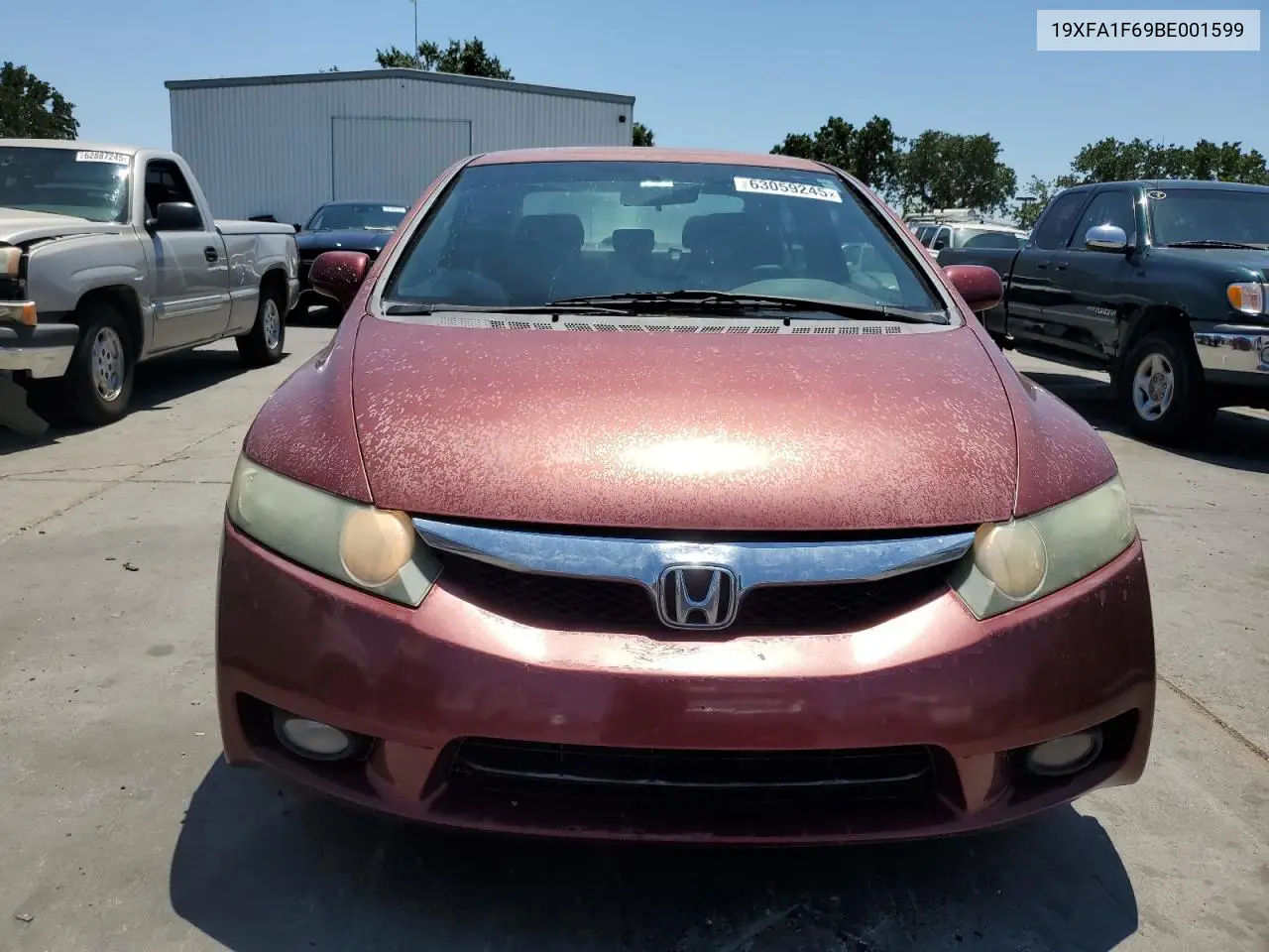 2011 Honda Civic Lx-S VIN: 19XFA1F69BE001599 Lot: 63059245