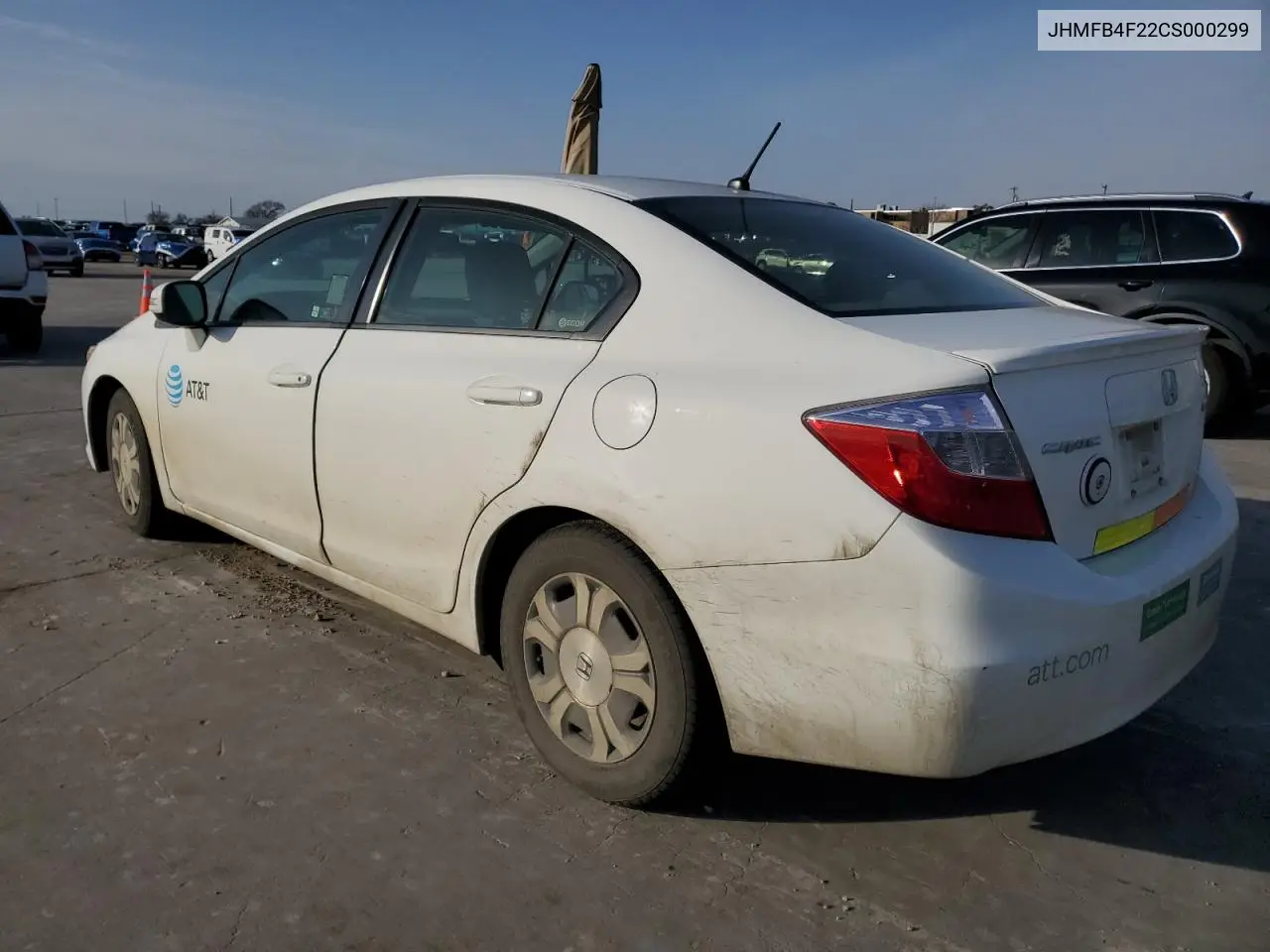 2012 Honda Civic Hybrid VIN: JHMFB4F22CS000299 Lot: 43798605