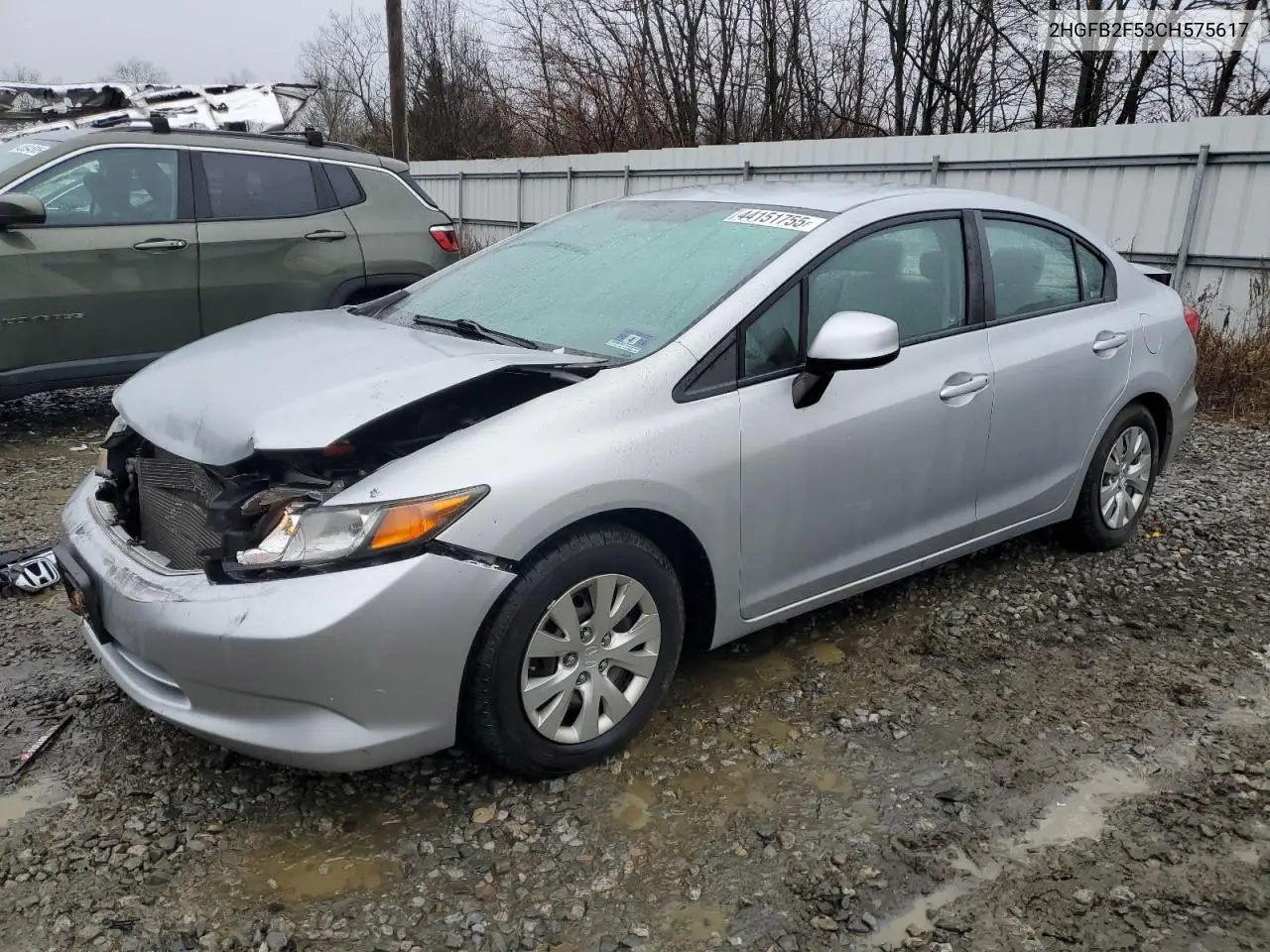2012 Honda Civic Lx VIN: 2HGFB2F53CH575617 Lot: 44151755